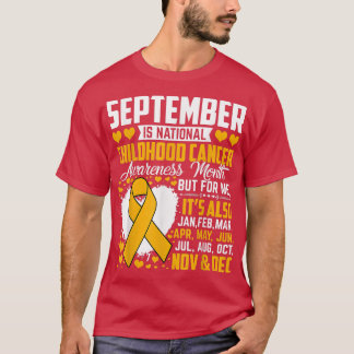 Funny September Is National Childhood Cancer Aware T-Shirt