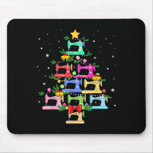 Funny Sewing Christmas Tree Christmas Ornament Wom Mouse Mat