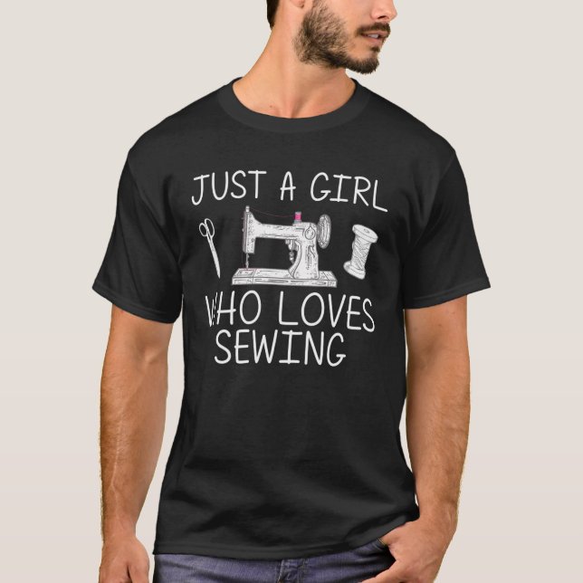 Funny Sewing For Girls Kid Quilter Seamstress Quil T-Shirt (Front)