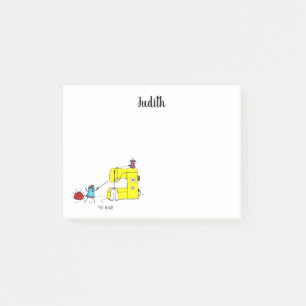 Funny Sewing Machine Cartoon Post-it Notes