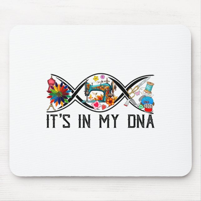 Funny Sewing Quilter Sewer Dna Quilting Hobby Craf Mouse Mat (Front)