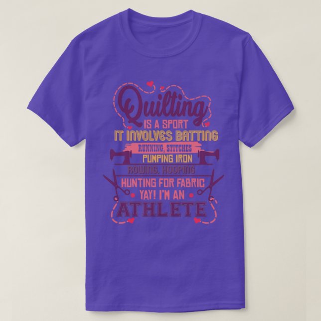 Funny Sewing Quilting and Knitting Quilters  T-Shirt (Design Front)