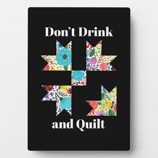 Funny Sewing Quilting Lovers Plaque (Front)