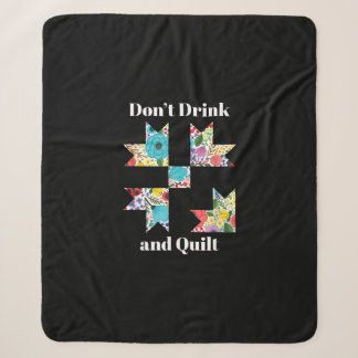 Funny Sewing Quilting Lovers Sherpa Blanket