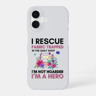 Funny Sewing Quote Vintage Floral Sewing Machine iPhone 16 Case