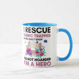 Funny Sewing Quote Vintage Floral Sewing Machine Mug