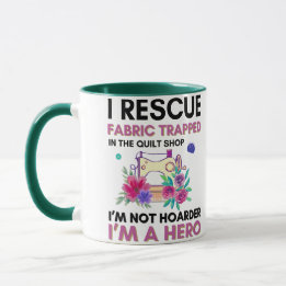 Funny Sewing Quote Vintage Floral Sewing Machine Mug