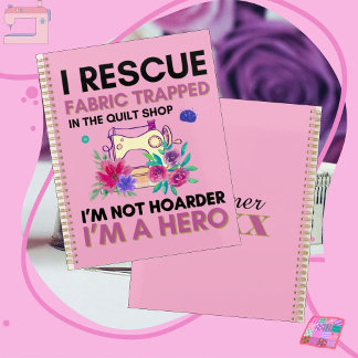 Funny Sewing Quote Vintage Floral Sewing Machine Planner