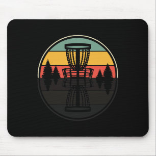 Funny Shade Design Vintage Retro Disc Golf Frisbee Mouse Mat