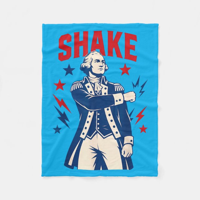 Funny Shake And Bake 4th Of July Couple Matching Fleece Blanket (Front)