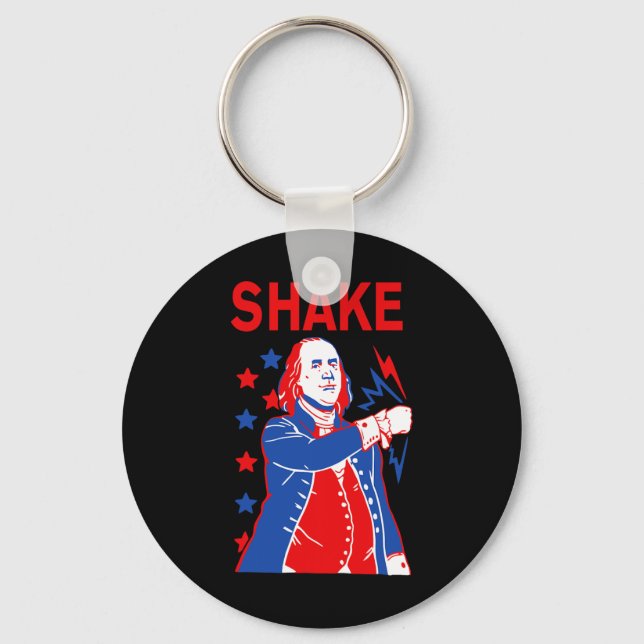 Funny Shake And Bake 4th Of July Couple Matching  Key Ring (Front)