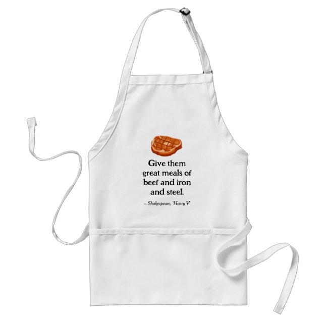 Funny Shakespeare Literary Kitchen Paleo Meat Standard Apron (Front)