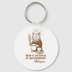 Funny Shakespeare Quote Cat Shakespurr Key Ring