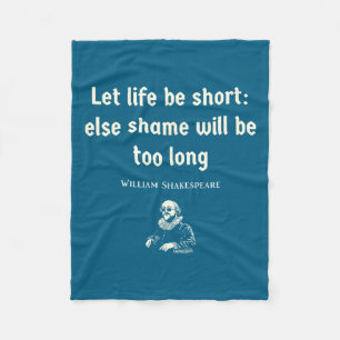 Funny Shakespeare Quote Theater English Literature Fleece Blanket