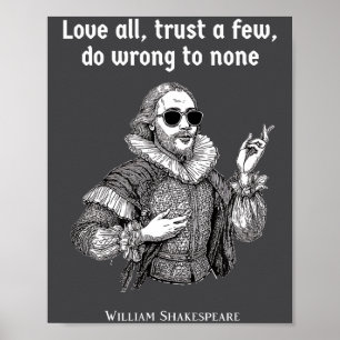 Funny Shakespeare Quote Theater English Literature Poster