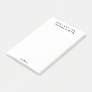 Funny Shakespeare To Do List Custom Name White Post-it Notes