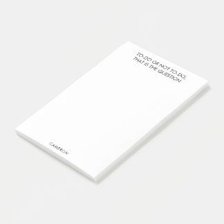 Funny Shakespeare To Do List Custom Name White Post-it Notes