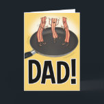Funny Shakin' Your Bacon Father's Day Card<br><div class="desc">Here's a cute and funny Father's Day card featuring some dancing bacon encouraging Dad to start shakin' his bacon! Happy Father's Day,  bacon-loving Dad! 

Thank you for choosing this original design by © Chuck Ingwersen. I post cartoons every day on Instagram: https://www.instagram.com/captainscratchy</div>