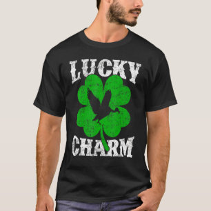 Funny Shamrock Leaf Lucky Charm Condor Bird St Pat T-Shirt
