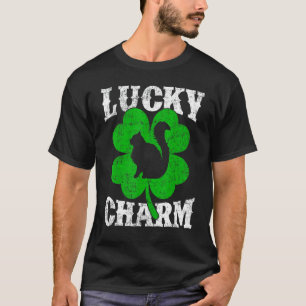 Funny Shamrock Leaf Lucky Charm Persian Cat St Pat T-Shirt