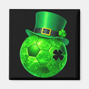 Funny Shamrock Leprechaun Soccer St Patricks Men B Magnet