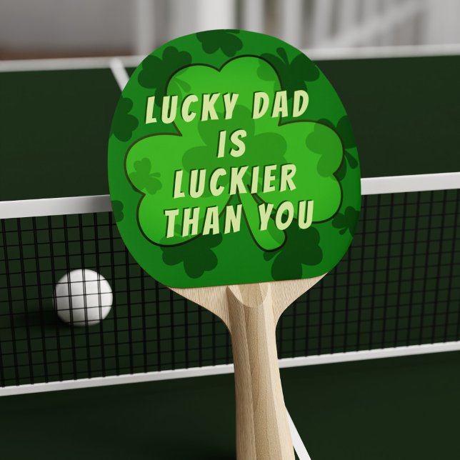 Funny Shamrock St Patrick's Day Ping Pong Paddle (Have the luck of the Irish with this fun shamrock ping pong paddle)