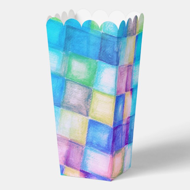 Funny Shapes pattern - coloured 5a Favour Box (Back)