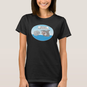 Funny Shark Attacks Before Drinking Coffee T-Shirt