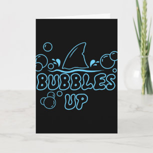 Funny Shark Bubbles Up Sharks Lovers Vacation Fami Card