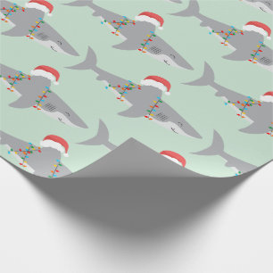 Funny Shark Christmas Wrapping Paper