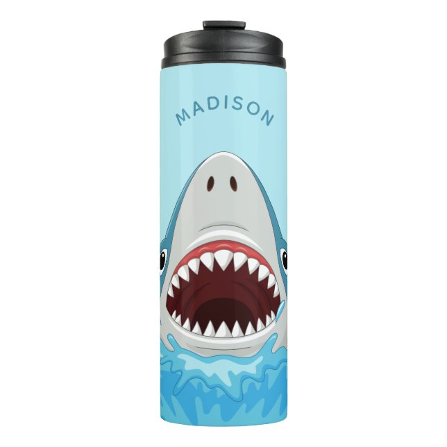 Funny Shark custom name phone tumbler (Front)