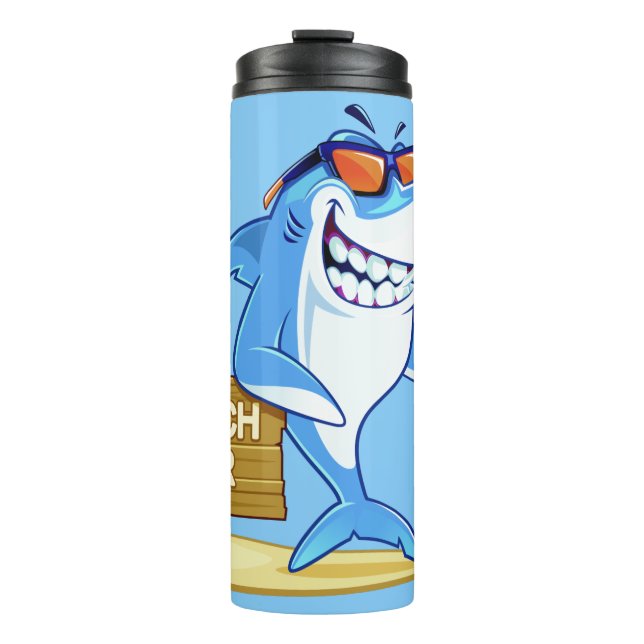 Funny Shark custom name tumbler (Front)