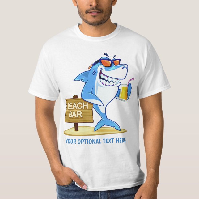 Funny Shark custom text clothing T-Shirt (Front)