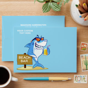 Funny Shark custom text Envelope