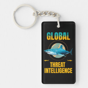 Funny Shark Cyber Security Expert Key Ring