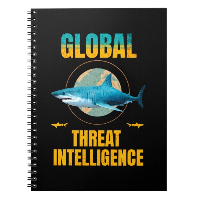 Funny Shark Cyber Security Expert Notebook (Front)