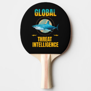 Funny Shark Cyber Security Expert Ping Pong Paddle