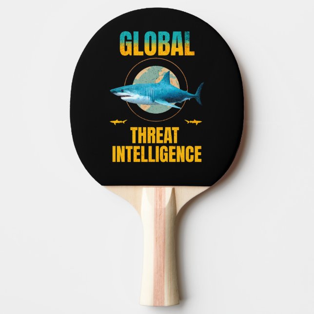 Funny Shark Cyber Security Expert Ping Pong Paddle (Front)