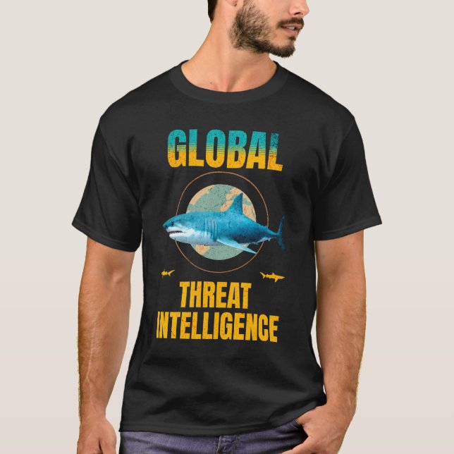 Funny Shark Cyber Security Expert T-Shirt (Front)