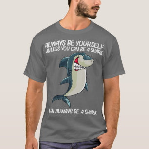 Funny Shark Design For Men Women White Shark Lover T-Shirt