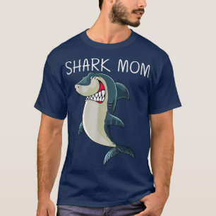 Funny Shark Design For Mum Mother White Shark Love T-Shirt