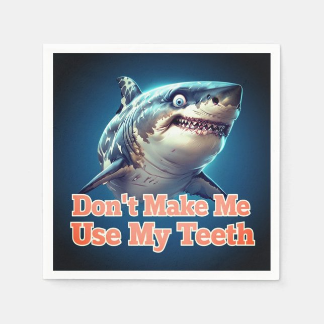 Funny shark design—perfect for every shark lover napkin (Front)