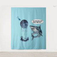 Funny shark diver lunch time nice bubbles bro