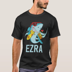Funny Shark - Ezra Name T-Shirt
