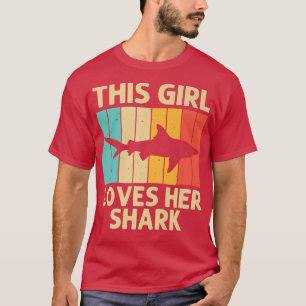 Funny Shark For Girls Kid Hammerhead Tiger Sharks  T-Shirt