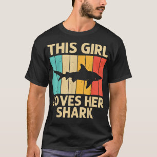 Funny Shark For Girls Kid Hammerhead Tiger Sharks T-Shirt