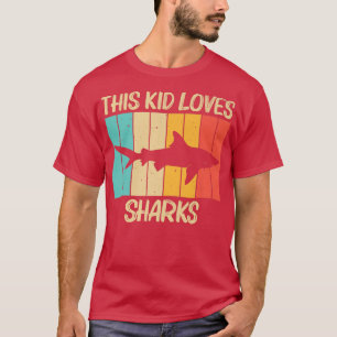 Funny Shark For Kids Boys Hammerhead Tiger Sharks T-Shirt