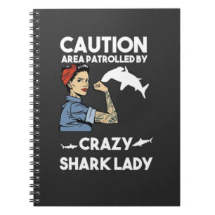 Funny Shark Gifts For Her Animal Ocean Lover Notebook