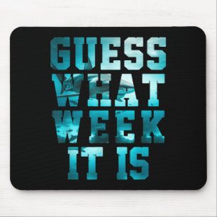 Funny Shark Guess What Week Awareness Suprt Summer Mouse Mat