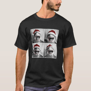 Funny Shark in Santa Hat Christmas Photobooth Xmas T-Shirt